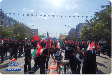 حضور کارکنان بهداشت و درمان صنعت نفت هرمزگان در آیین تشییع رهبر شهید انقلاب اسلامی + گزارش تصویری